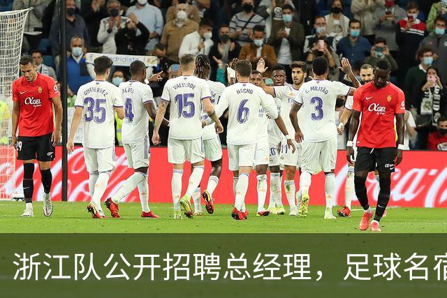 浙江队公开招聘总经理，足球名宿报名，包括杨晨、李金羽